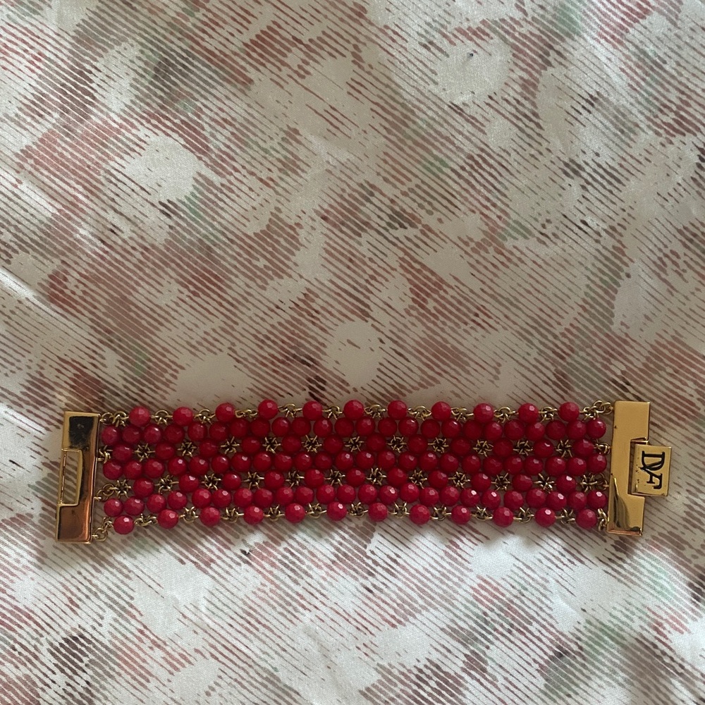 DVF red bracelet